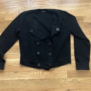 Club Monaco - a black shirt/ sweater with buttoned details - great  condition